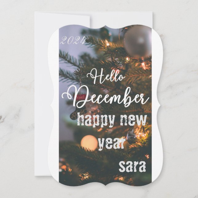 tarjeta de año nuevo feliz (Anverso)