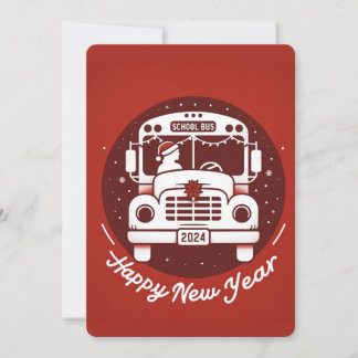 TARJETA DE AÑO NUEVO FELIZ PARA EL CONDUCTOR DE BU