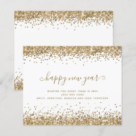 Tarjeta de Año Nuevo Feliz para Fronteras de Purpu