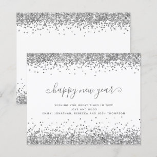 Tarjeta de Año Nuevo Feliz para Fronteras Purpurin