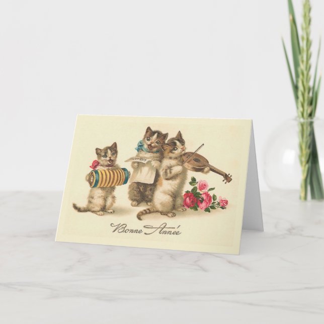 Tarjeta de Año Nuevo francés "Bonne Annee" (Anverso)