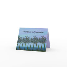 Tarjeta de Año Nuevo Judía Palm Trees, ...