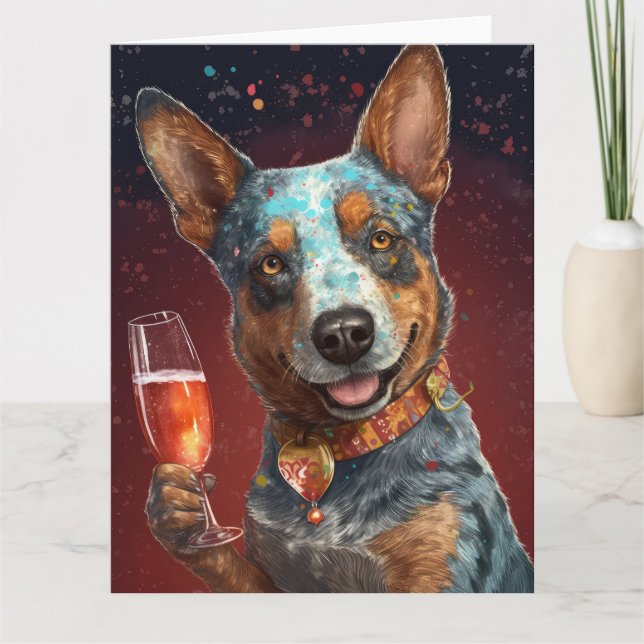 Tarjeta de Año Nuevo para ganado australiano (Anverso)