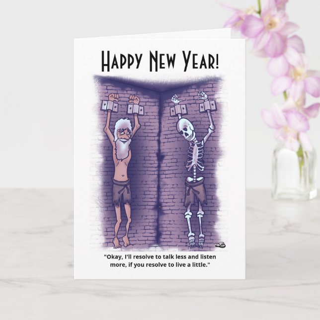 Tarjeta de Año Nuevo para Vivir un Poco (Orquídea)