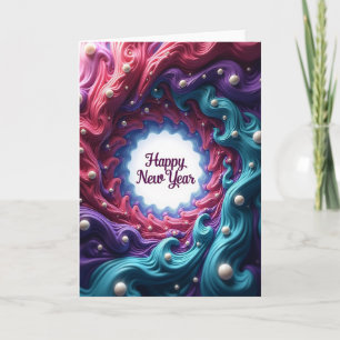 Tarjeta de Año Nuevo Perla Feliz