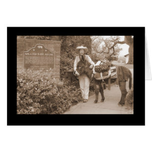 Tarjeta de antaño del burro