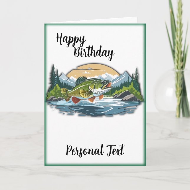 Tarjeta de Anuncio con Tema de Pesca Tarjeta de Cu (Anverso)