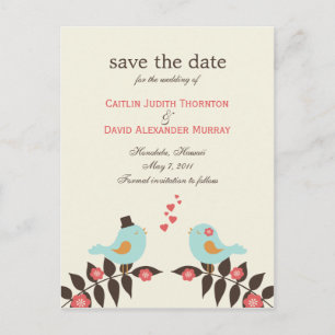 Tarjeta de Anuncio de Amor para Fecha de Boda