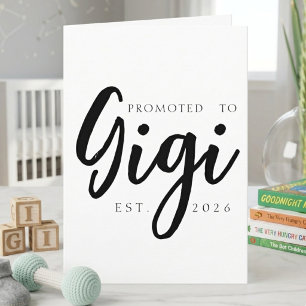 Tarjeta de Anuncio de Año de Gigi EST Ascendida