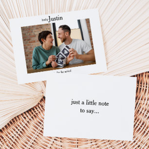 Tarjeta de anuncio de bebé con foto de ultrasonido