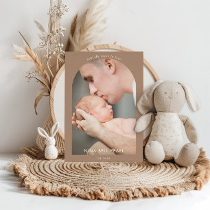 Tarjeta de Anuncio de Bebé con Foto Enamorada hast