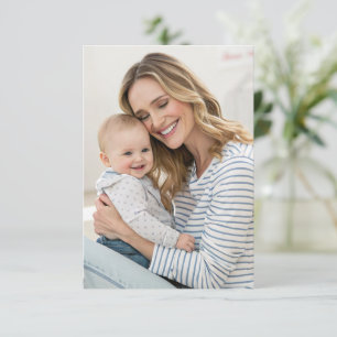 Tarjeta de anuncio de bebé personalizada con foto