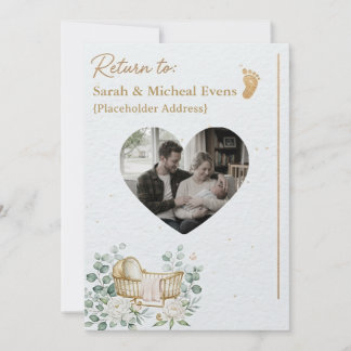Tarjeta de Anuncio de Bebé Recién Nacido