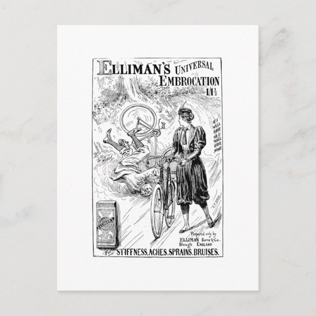 Tarjeta de anuncio de bicicleta de época (Anverso)