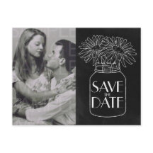 Tarjeta de Anuncio de Boda al Estilo Rustico con F