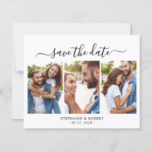 Tarjeta de Anuncio de Boda con Foto de Elegancia E