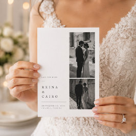 Tarjeta de Anuncio de Boda con Foto de Historia de