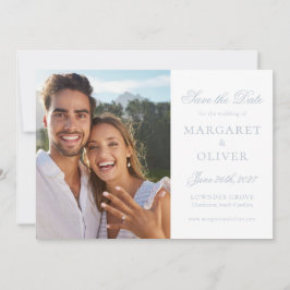 Tarjeta de anuncio de boda con hermoso guión en az
