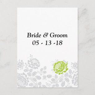 Tarjeta de Anuncio de Boda con Tema Floral para Pa