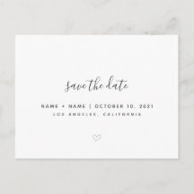 Tarjeta de Anuncio de Boda Cute Save the Date
