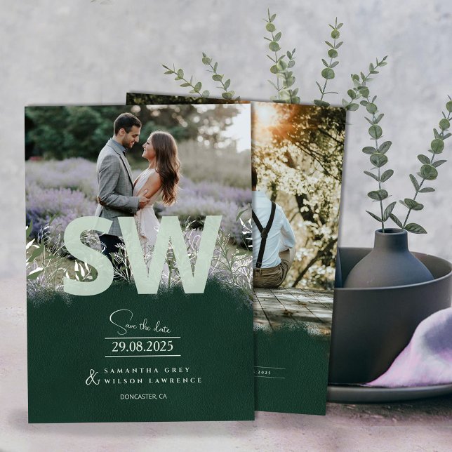Tarjeta de Anuncio de Boda de Botanica Inspirada e (Subido por el creador)
