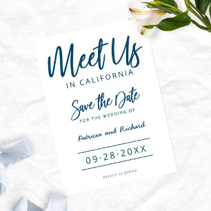 Tarjeta de Anuncio de Boda de Destino 'Nos vemos e