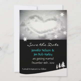 Tarjeta de Anuncio de Boda de Invierno