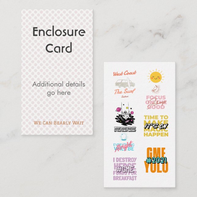 Tarjeta de anuncio de boda de nacimiento con sobre (Anverso / Reverso)