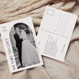 Tarjeta de Anuncio de Boda 'Elegante Nos Casamos'