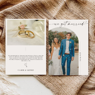 Tarjeta de Anuncio de Boda 'Elegante Nos Casamos'