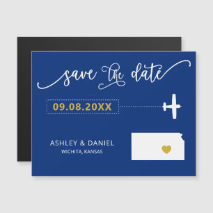 Tarjeta de anuncio de boda en Kansas, Mapa