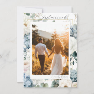 Tarjeta de Anuncio de Boda Floral Elegante