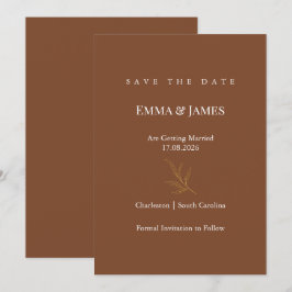 Tarjeta de Anuncio de Boda Minimalista Elegante | 
