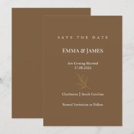 Tarjeta de Anuncio de Boda Minimalista Elegante | 