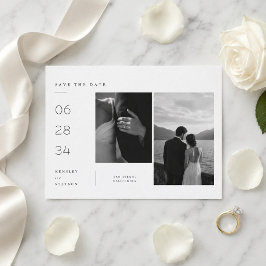 Tarjeta de anuncio de boda Momentos Destacados.