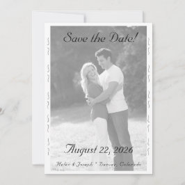 Tarjeta de anuncio de boda Nuptial Grace Save The 