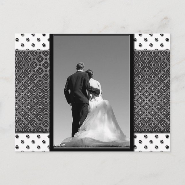 Tarjeta de Anuncio de Boda para Novios (Anverso)