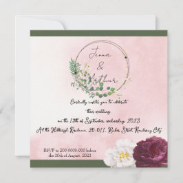 Tarjeta de anuncio de boda personalizada