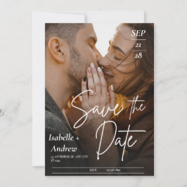 Tarjeta de anuncio de boda personalizada con foto