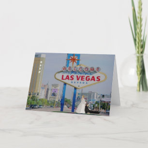 Tarjeta de anuncio de boda RSVP Las Vegas