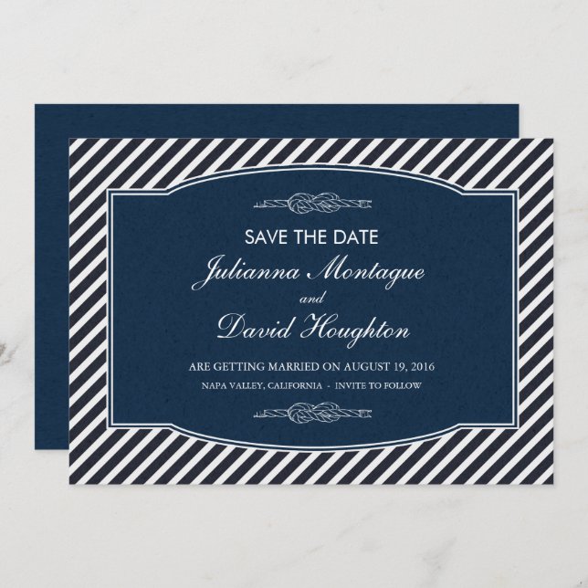 Tarjeta de anuncio de boda - Save the Date (Anverso / Reverso)
