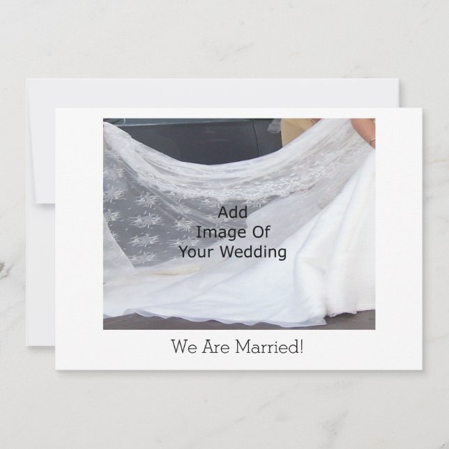 Tarjeta de Anuncio de Boda Simple con Copas de Cha (Anverso)
