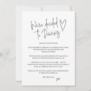 Tarjeta de Anuncio de Boda Simplificada