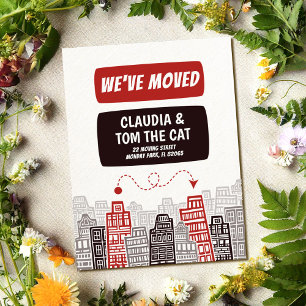 tarjeta de anuncio de cambio de dirección nueva