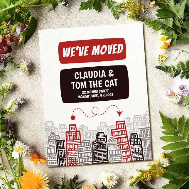 tarjeta de anuncio de cambio de dirección nueva (Subido por el creador)