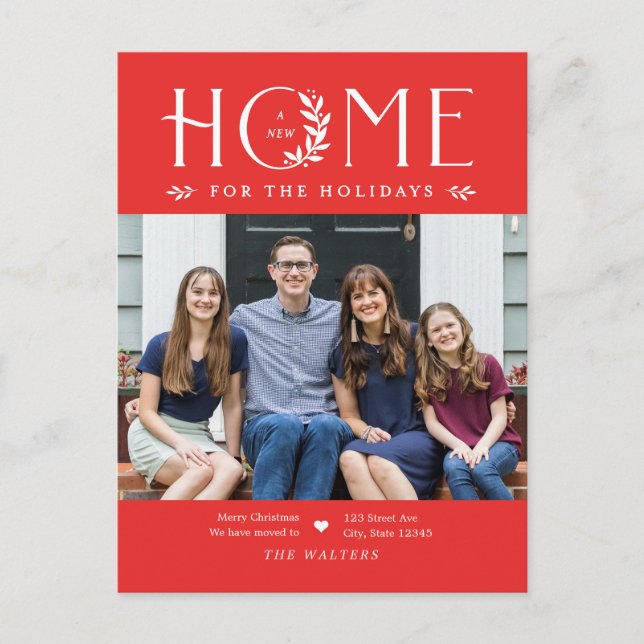 Tarjeta de anuncio de cambio de domicilio con foto (Anverso)