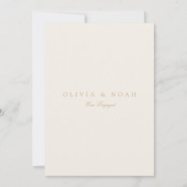 Tarjeta de Anuncio de Compromiso Script Gold & Ivo