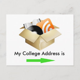 Tarjeta de anuncio de dirección de mi universidad