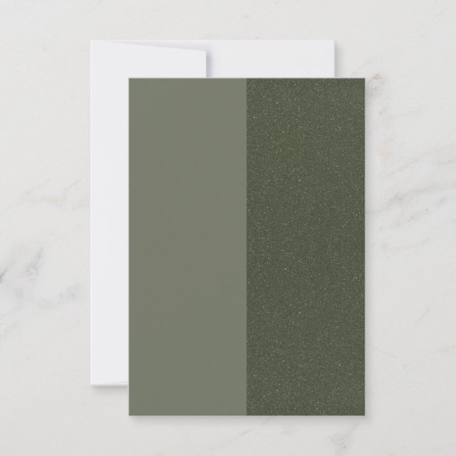 Tarjeta de Anuncio de Doble Tono Verde Musgo – Per (Anverso)