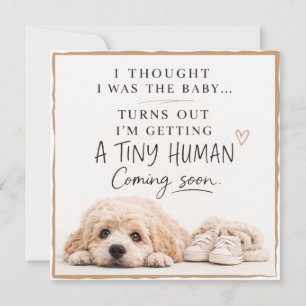 Tarjeta de anuncio de embarazo de perro